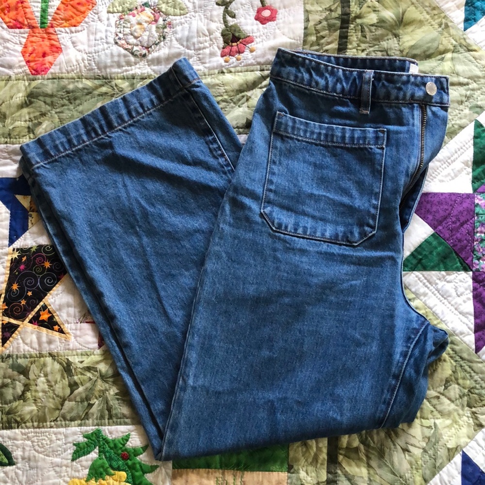 Rolla’s high waisted wide leg jeans